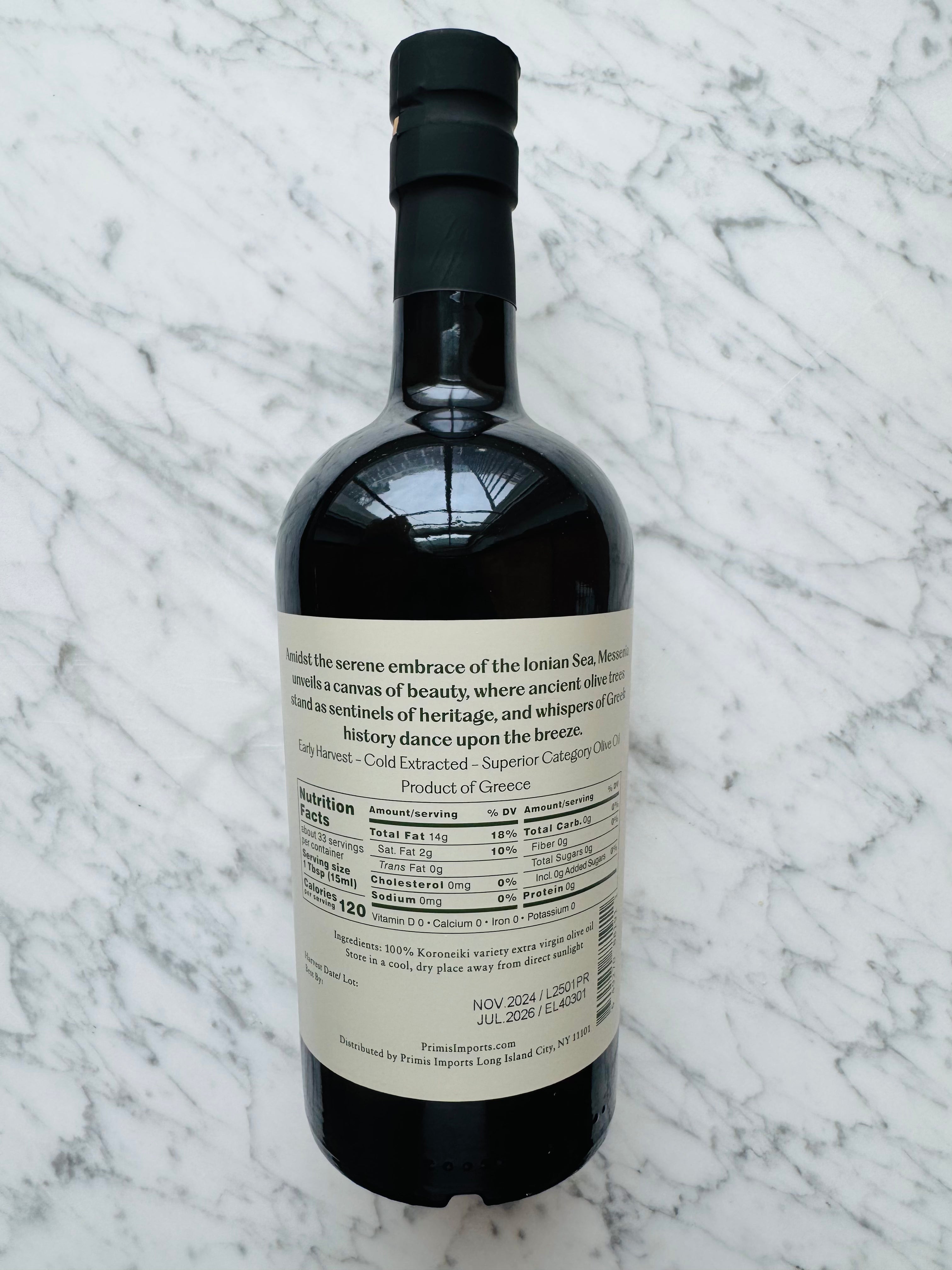 Early Harvest Extra Virgin Olive Oil – Koroneiki, Messenia Greece